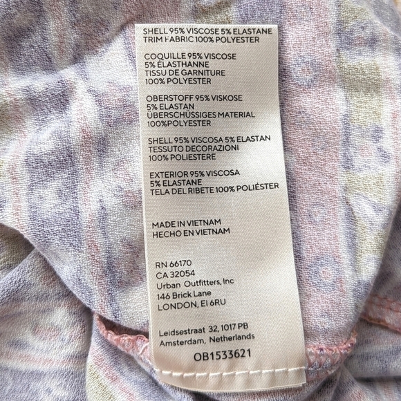 Free People Phoebe Printed Jersey Maxi Wrap Dress in Peach Combo Size Small NWT - Picture 8 of 11